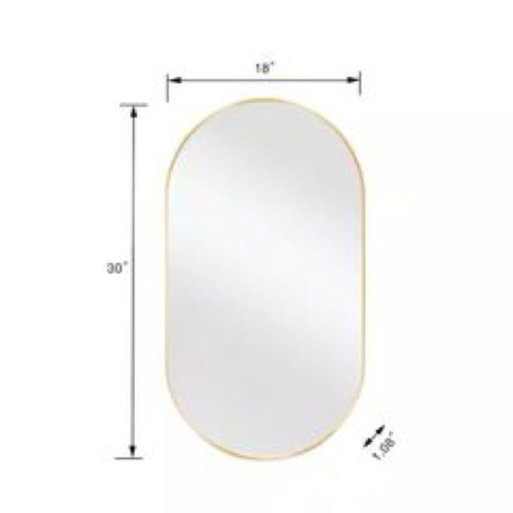 Vanity Mirror in Gold (Screws Not Included)